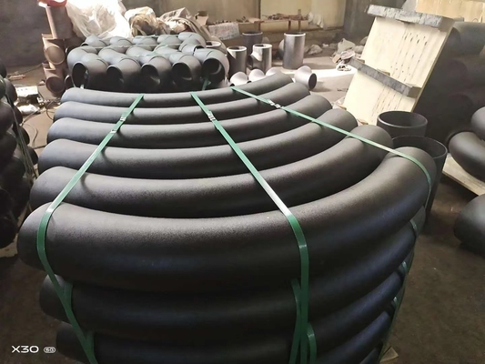 ASTM A53 কার্বন স্টিল বাট ওয়েল্ড কনুই DN150 SCH 30 নকল বালি ব্লাস্টিং