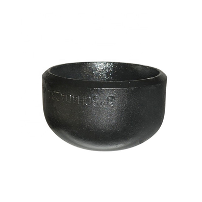 DN15 ওয়েল্ডেবল ব্ল্যাক স্টিল পাইপ ক্যাপ SS400 DIN2605 উপবৃত্তাকার ডিশড সিল হেড