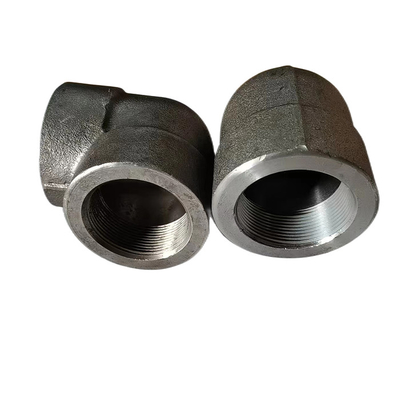 Asme B16.11 Astm A105 নকল কার্বন ইস্পাত কনুই 3000lb মহিলা থ্রেডেড