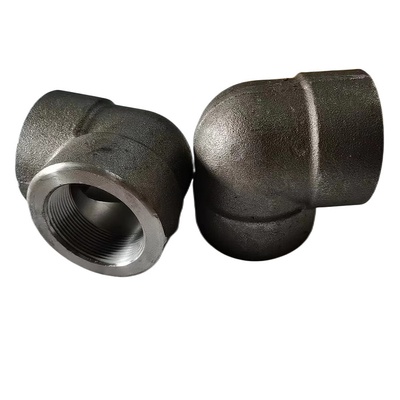 Asme B16.11 Astm A105 নকল কার্বন ইস্পাত কনুই 3000lb মহিলা থ্রেডেড