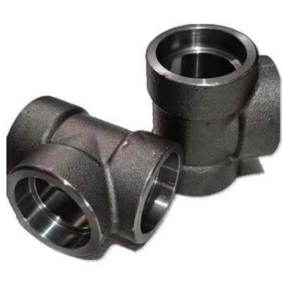 Asme 16.11 3000lbs A105 কার্বন ইস্পাত নকল পাইপ ফিটিং সকেট ওয়েল্ড টিস